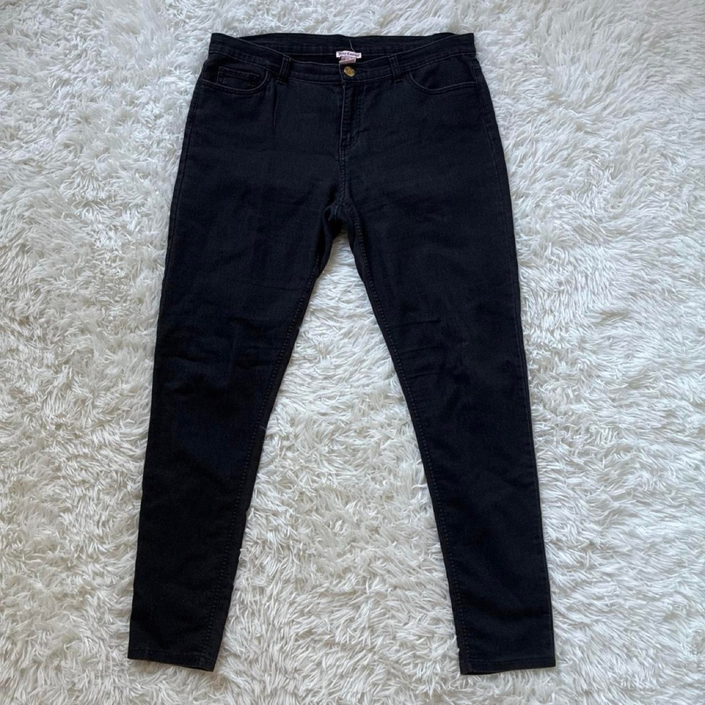 Y2K Tuscan Mom Glam Skinny Juicy Couture black jeans size 14